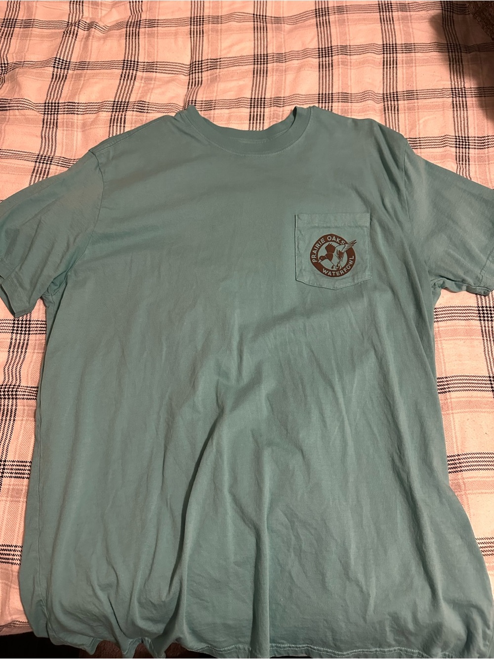 Men's Short Sleeve Pocket Tee in Teal with Chest Logo